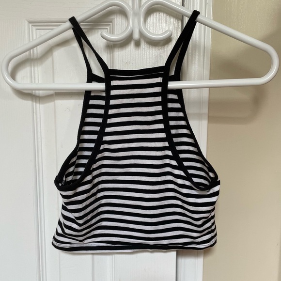 2 Small H&M Divided Stripped Crop Tops - Picture 9 of 9